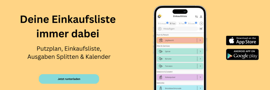 Deine Einkaufsliste jetzt runterladen